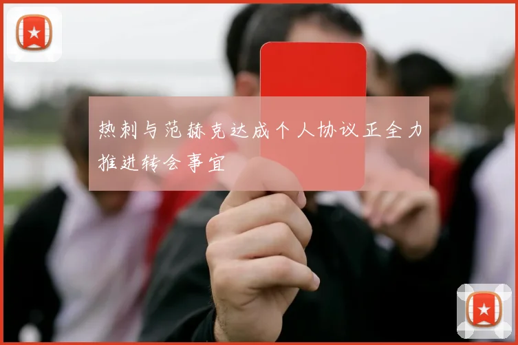 热刺与范赫克达成个人协议正全力推进转会事宜